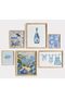 ALAYRA Coastal Cowgirl Wall Art Set of 6 Beach Canvas Wall Decor Blue Aesthetic Wall Art Preppy Coquette Poster Trendy Beachy Pictures Coastal Granddaughter Prints for Living Room30X40 CM
