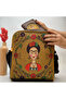 Frida Figured Large Postman Shoulder Bag Ethnic Bohemian Style Bag Brown Wallet Brown Combination - 3