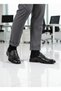 Men's Genuine Leather Dowry & Bundle Classic Slippers with Bow and Buckle Detail - 4