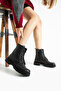 Roosevelt Women's Genuine Leather Lace-Up Flat Sole Boots – Olala Series