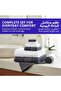 Columbia Style Towel Set of 8 Grey and White - 3