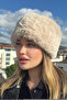Winter Women's Trend Plush Beige Faux Fur Kalpak Hat Pullover Russian Style - 8