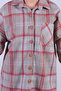 Women's Mink Oversized Plaid Cashmere Pocket Lumberjack Shirt Arm-26K001089 - 4