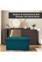 Cushioned Storage Bench with Hidden Compartment | Modern Ottoman Seat for Bedroom, Entryway, or Livi - 5