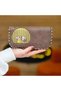 Large Wallet with Dancing Mouse Figure Ethnic Bohemian Retro Vintage Style - Brown - 2