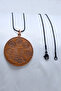 Double Sided Prayer Talisman Pure Copper Pendant with Black Stainless Italian Steel Chain - 7