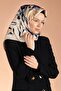 Tivil Silk Scarf 61021 - 4 - 0004 - 0029 Cream Gray Floral Pattern - 2