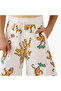 All-Over Tiger Print Shorts with Drawstring Closure and Pockets - 4