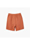 Giggle Textured Shorts with Drawstring Closure and Pockets - 2