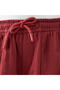 Textured Shorts with Drawstring Closure and Pockets - 4