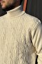 Men'S, Old Money Culture, Full Turtleneck, Wool, Regular Fit, Hi-Quality Sweater 25Pltk22 - 3