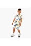 Dino Print Shorts with Drawstring Closure and Pockets - 2