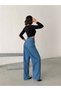 Blue Baggy Jeans with Back Belt Buckle - 8