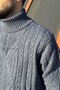 Men'S, Full Turtleneck, Old Money Culture, Wool, Regular Fit, Hi-Quality Sweater 25Pltk21 - 4