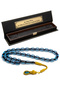 Certified Trabzon Kazaz Tassel-Decorated 8X12Mm Fire Amber Prayer Beads