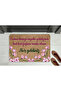 Welcome Doormat with Meaningful Message – Floral Pattern, Non-Slip and Washable (45X70 cm)