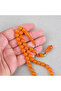 Zar Amber Master Craftsmanship Signature Sphere Cut 8mm Prayer Beads - Transparent Orange - 2