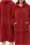 Mbey Wellsoft Wearable Blanket with Hood - Unisex Warm Tv Blanket 1 Piece - One Size - 2