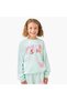 Girls Crew Neck Sweatshirt with Slogan Print - Cotton - Long Sleeves