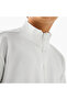 Solid High Neck Sweatshirt with Zip Closure - 5