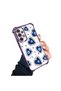 Samsung Galaxy A32 Compatible Transparent Silicone Flutter Protective Case Evil Eye Pattern - 3