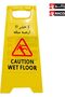 Wet Floor Sign - Double-Sided Folding A-Frame, English & Arabic (10) - 3