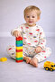 Reported Fabric Patterned Children's Pajama Set - 6