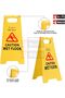 Wet Floor Sign - Double-Sided Folding A-Frame, English & Arabic (10) - 7