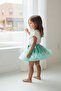 Girl's Light Green Tutu Skirt - Satin Lined Princess Skirt 1-7 Years - 2