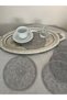 Set of 6 Stylish Coffee Side Presentation Guipure Tulle Napkins - 2