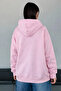 سويت شيرت نسائي باللون الوردي كاليفورنيا قصة فضفاضة بغطاء رأس - 2