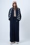 Navy Blue High Collar Zippered Jacket with Stitching Detail and Comfortable Cut Trousers Bottom and Top Accessories - 3
