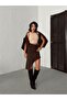 Brown Skirt with Side Tassels Asymmetric Linen Skirt - 5