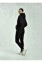 Women's Black 3 Thread Tracksuit Set with Kangaroo Pocket Soft Textured O Oversized Comfortable Fit - 3