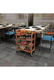 Makeup Toy Bamboo Kitchen Serving Trolley - Stylish and Functional 4-Tier Rolling Cart - 6