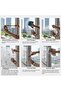 Frosted Window Film Static Cling Privacy UV Heat Control 40x100cm - 3