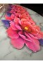 Peony Patterned Stain-Resistant Gardenia Fabric Digital Printed Cocktail Presentation Napkins 6 Pieces - 2