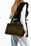 Women's Suede Style Model Hand and Shoulder Bag Length 20- Width 30 cm - 2