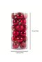 Christmas Tree Ornament Cute Balls 3cm (24 Pieces Red) - 4