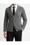 Italian Style S Slim Fit Men's Mono Collar Button Cardigan Gray T14845 - 2