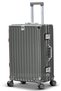 Hard Shell Aluminum Framed 28 Inch (30-35kg) Luggage, USB Charging Port, Bottle Holder