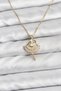 316L Steel Chain Gold Color Ballerina Model Women's Necklace -
