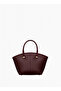 Women's Burgundy Leather Shoulder Bag – Handbag, Special Model Éclat 32X40Cm - 3