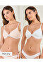 Women Beige And White Non-Wired Padded Bra Set (Pack of 2)