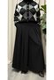 Pleated Skirt Pants Black