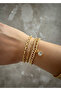 3-Piece Zircon Stone Women's Gold Bracelet Set - 2