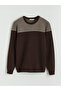 Crew Neck Color Block Men's Knitwear Sweater - 5