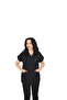 D/115 Gray Bat-Sleeve Unisex Doctor Nurse Student Lycra Fabric Scrubs Set - 2