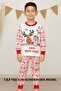 New Year Christmas Concept Deer Themed Pajamas Children's Set - 3