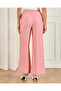 Women Pink Plain Wide Leg Trousers - 3